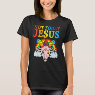 Camiseta No Hoy Jesús Orgullo Gay Lgbt Satanás Cabra 3