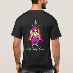 Camiseta No Hoy Jesús Satánico Baphomet Cara de Cabra Cuern