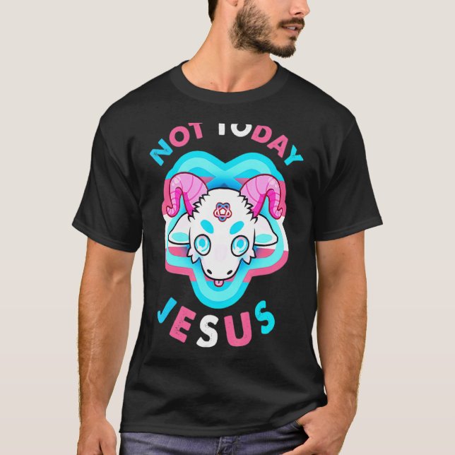 Camiseta No Hoy Jesús Transgénero Lgbt Satan Goat (Anverso)