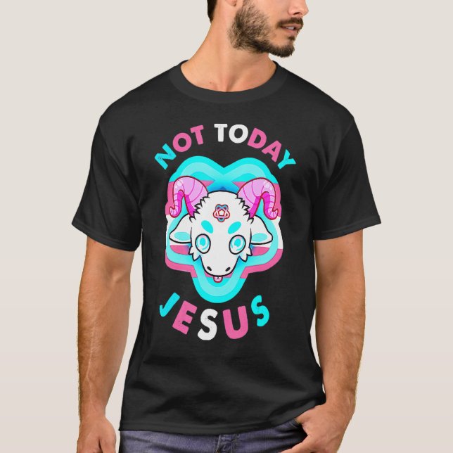 Camiseta No Hoy Jesús Transgénero Lgbt Satan Goat (Anverso)