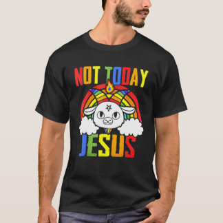 Camiseta No hoy Jesús Unicornio Satanás Cabra Satánica Arco