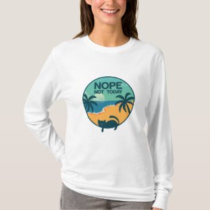 Camiseta no, hoy no gato   diseño para amantes de los gatos