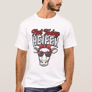 Camiseta No Hoy Novilla Diseño Divertido Vaca Vintage Vecto