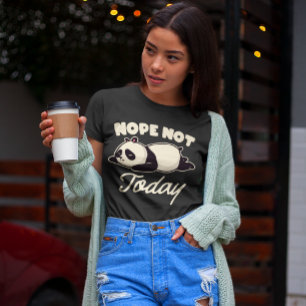 Camiseta No Hoy Panda Oso Perezoso