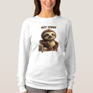 Camiseta No Hoy Perezoso Relajado
