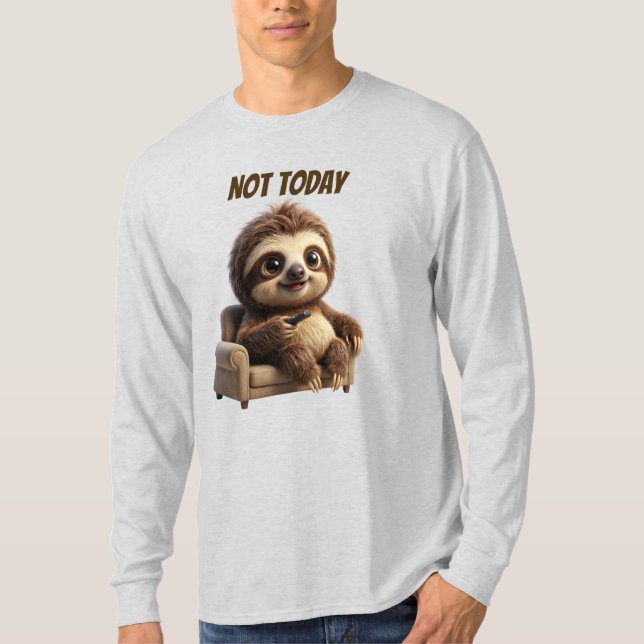 Camiseta No Hoy Perezoso Relajado (Anverso)