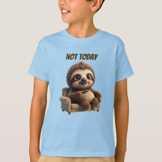 Camiseta No Hoy Perezoso Relajado