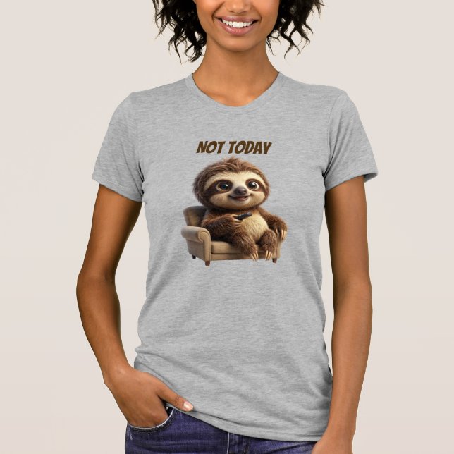 Camiseta No Hoy Perezoso Relajado (Anverso)