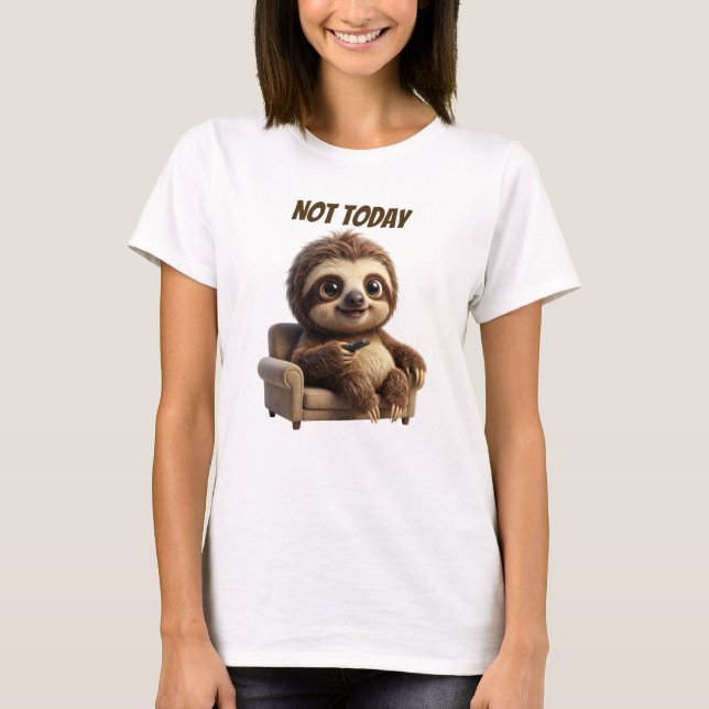 Camiseta No Hoy Perezoso Relajado (Anverso)