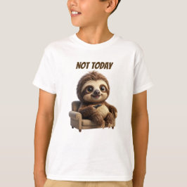 Camiseta No Hoy Perezoso Relajado