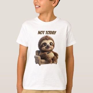 Camiseta No Hoy Perezoso Relajado