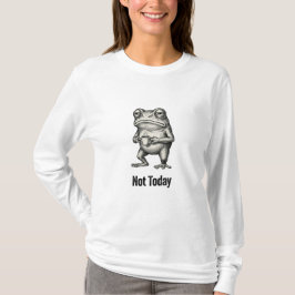 Camiseta "No Hoy" Rana Gruñona Divertida Con Café 