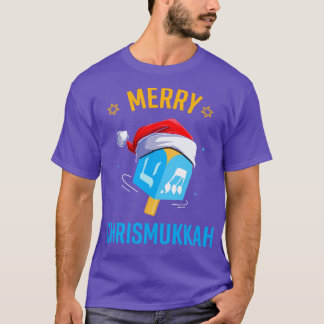 Camiseta No hoy Santa Hanukkah Chanukah Santa Hat Menora