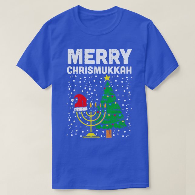 Camiseta No hoy Santa Hanukkah Chanukah Santa Hat Menora (Diseño del anverso)