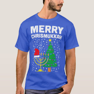 Camiseta No hoy Santa Hanukkah Chanukah Santa Hat Menora