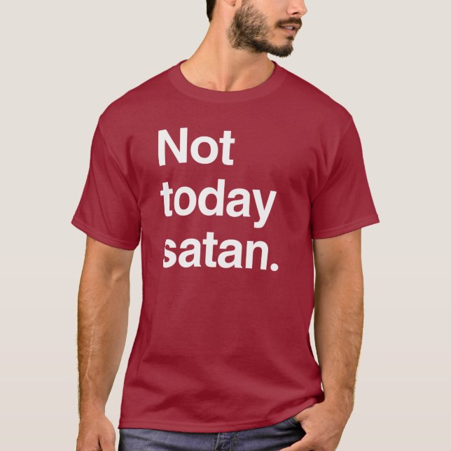 Camiseta No hoy satanás (Anverso)