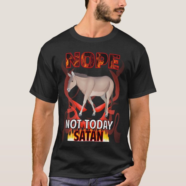 Camiseta No Hoy Satanás Burro 01 (Anverso)