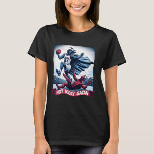 Camiseta No Hoy Satanás Jesus Crossover Basketball Funny M