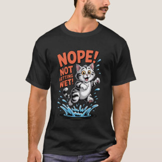 Camiseta No Humor Felino Divertido No Mojarse