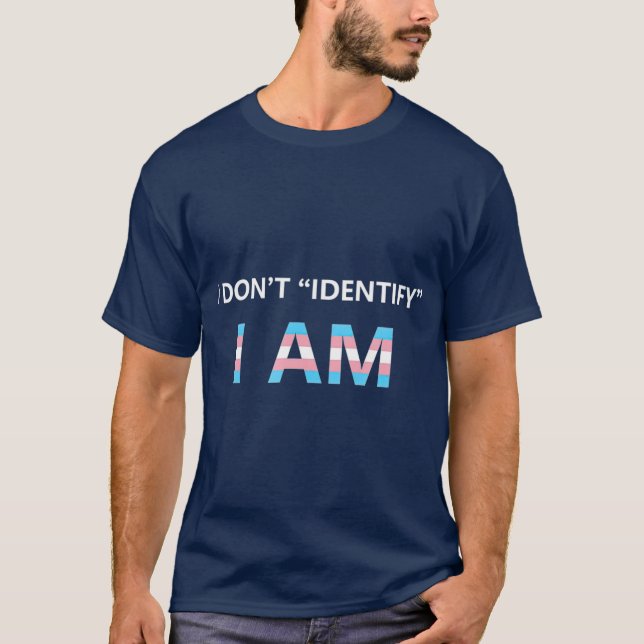 Camiseta No identifico que soy un orgullo transgénero (Anverso)