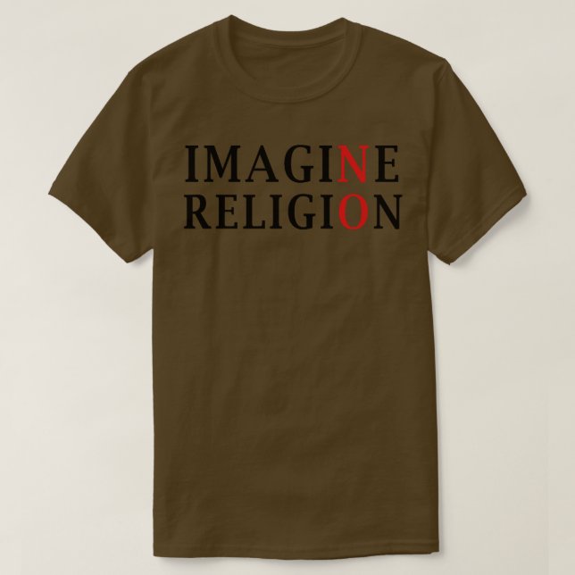 Camiseta No imaginen ninguna religión (Diseño del anverso)