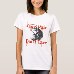 Camiseta No importa el pelo de granero   Caballo y Chica
