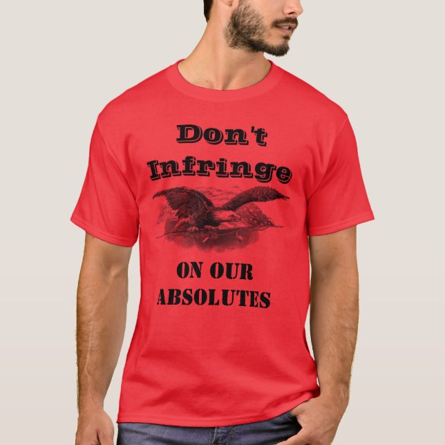 Camiseta No infrinjas nuestro rojo absoluto (Anverso)