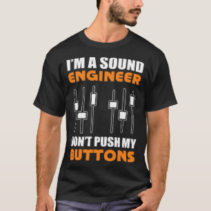 Camiseta No insertar botones Técnico de sonido