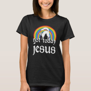 Camiseta No Jesús hoy Concierto de Gótico satánico arcoiris