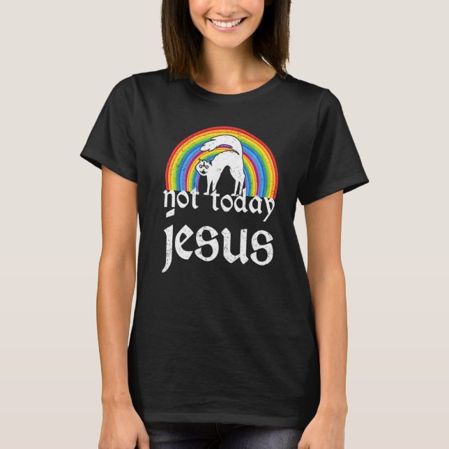 Camiseta No Jesús hoy Concierto de Gótico satánico arcoiris (Anverso)