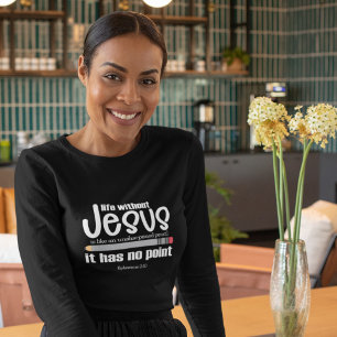 Camiseta ¿NO JESÚS? ¡NO HAY PUNTO! Cita cristiana: La oscur