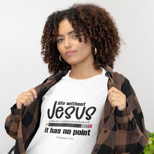 Camiseta ¿NO JESÚS? ¡NO HAY PUNTO! Cita de fe cristiana par (Subido por el creador)