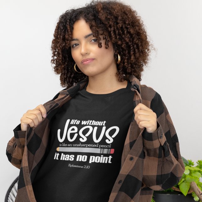 Camiseta ¿NO JESÚS? ¡NO HAY PUNTO! Cita de fe cristiana par (Subido por el creador)