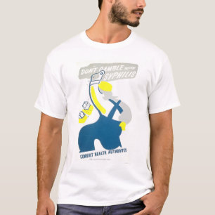 Camiseta No juegue la sífilis WPA 1940