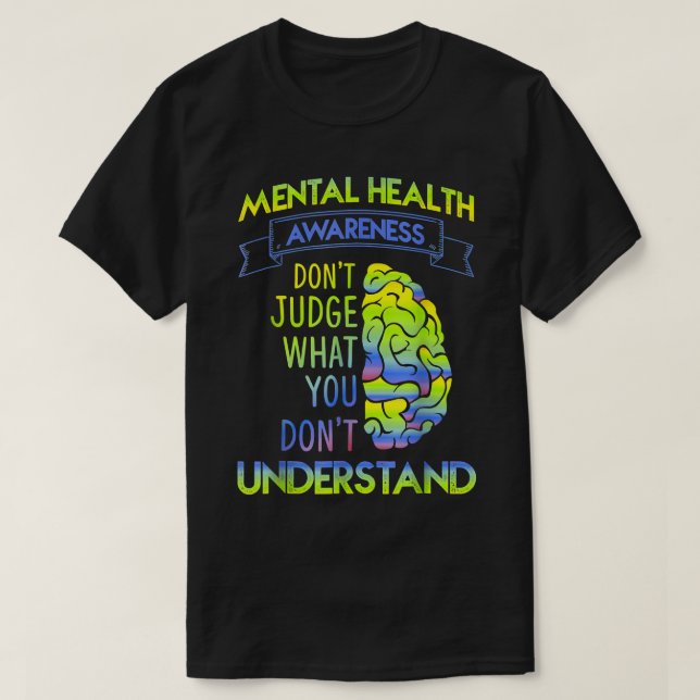 Camiseta No juzguen - Concienciación sobre la salud mental  (Diseño del anverso)