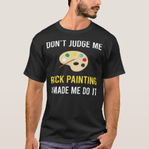 Camiseta No juzguen las rocas de pintura de rock