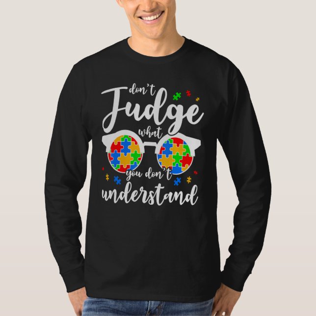 Camiseta No juzgues lo que no entiendes del autismo (Anverso)