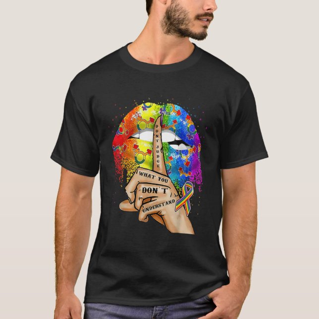 Camiseta No juzgues lo que no entiendes del Orgullo Lgbt L (Anverso)
