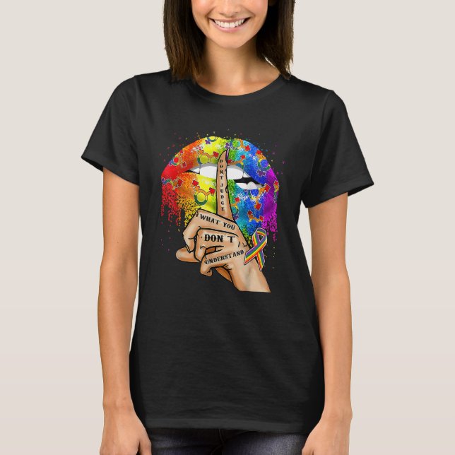 Camiseta No juzgues lo que no entiendes del Orgullo Lgbt L (Anverso)
