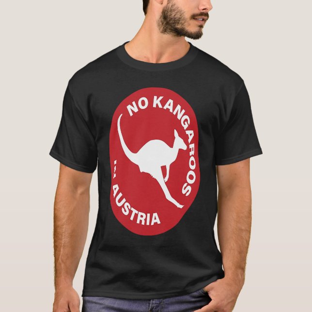 Camiseta No Kangaroos In Austria  Funny Australia (Anverso)