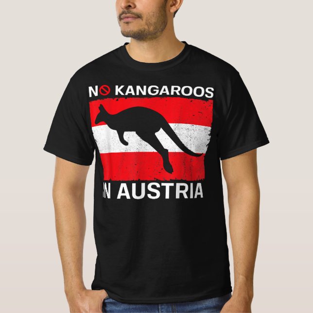 Camiseta No Kangaroos In Austria T-Shirt Funny Gift T-Shirt (Anverso)