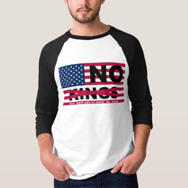Camiseta "NO kings" (Anverso)