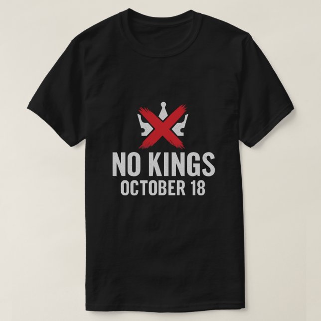 Camiseta No Kings 18 de Octubre Día Sin Reyes Gráfico (Diseño del anverso)