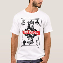 Camiseta No Kings Club - Carta de Juego Negra y Bl