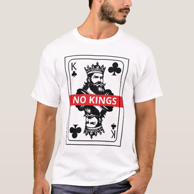 Camiseta No Kings Club Shirt – Black and White Playing Card (Anverso)
