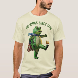 Camiseta No Kings Desde 1776 Portland Frog Pateando Coron