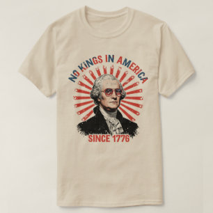 Camiseta No Kings en América desde 1776 Distressed Bandera 