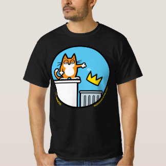 Camiseta No Kings - Gato tira corona a la basura