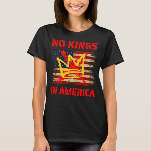Camiseta No Kings in America   anti Trump (Anverso)