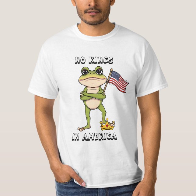 Camiseta No Kings in America Anti-Trump Protest  (Anverso)
